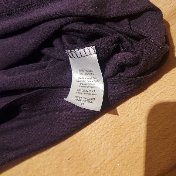 41 Hawthorn Plum Top, Womens Batwing Boat Neck, Size Small - Picture 4 of 5